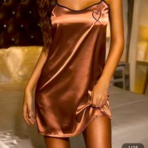 Satin nightgown. Never worn, only tried on and didn’t like the fit.